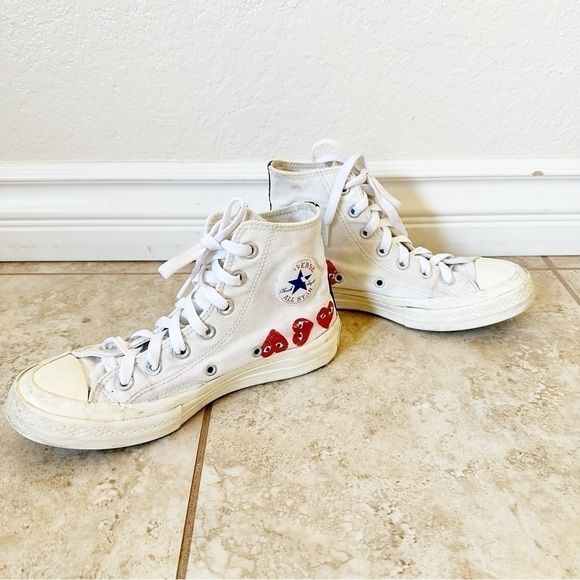 Comme Des Garçons Play x Converse Chuck 70 Hi "Multi Hearts White" sneakers - Picture 8 of 8